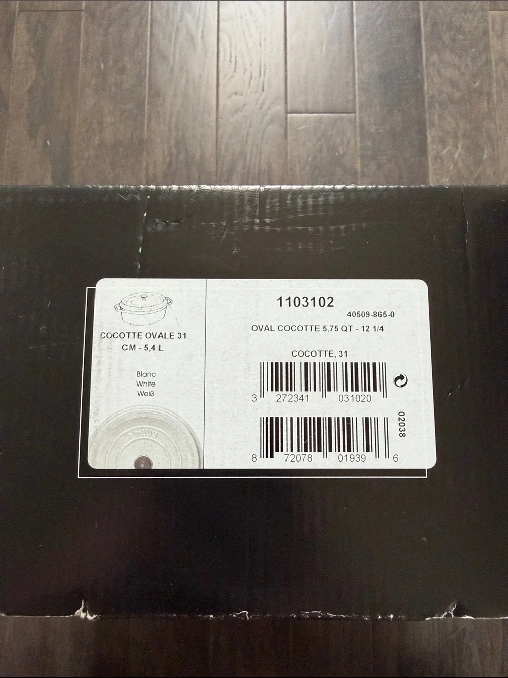 Staub Oval Cocotte 31 - 5.75qt White NIB